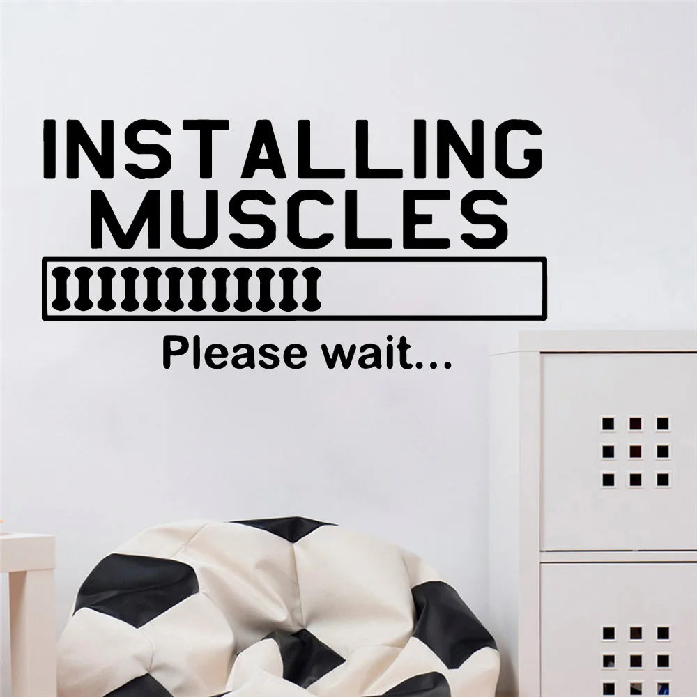 Gym Motivation Sentences Wall Sticker Home Decor DIY Wall Art Art