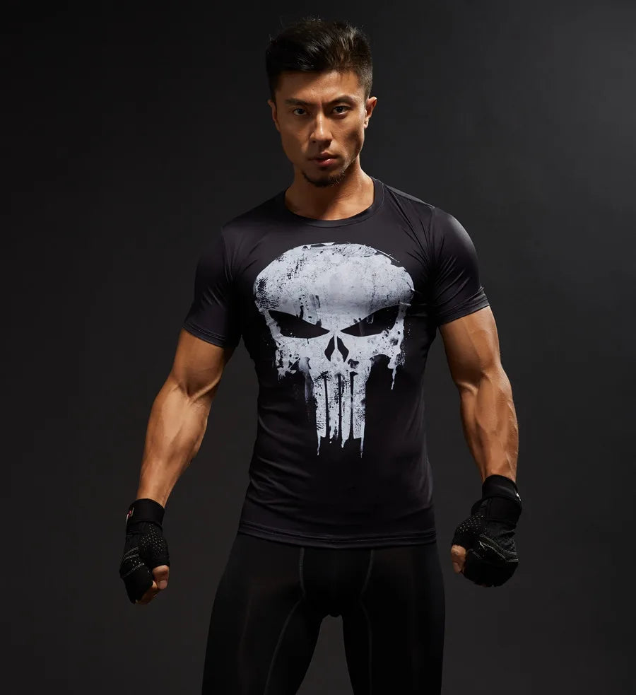 Hot Sale 3D Printed  Comics T-shirt Men Summer Fashion Short Sleeve Tshirt Compression Cosplay Costume Men T Shirt Tops Tees