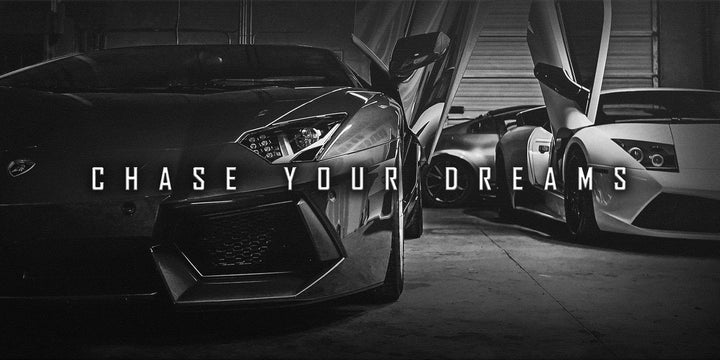 Chase Your Dream Quote Luxury Sports Car Motivational Canvas And Poster Wall Art Print Inspirational Entrepreneur Office Decor