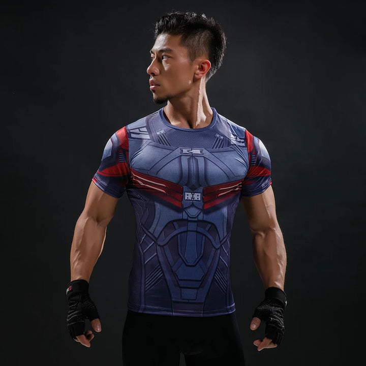 Hot Sale 3D Printed  Comics T-shirt Men Summer Fashion Short Sleeve Tshirt Compression Cosplay Costume Men T Shirt Tops Tees