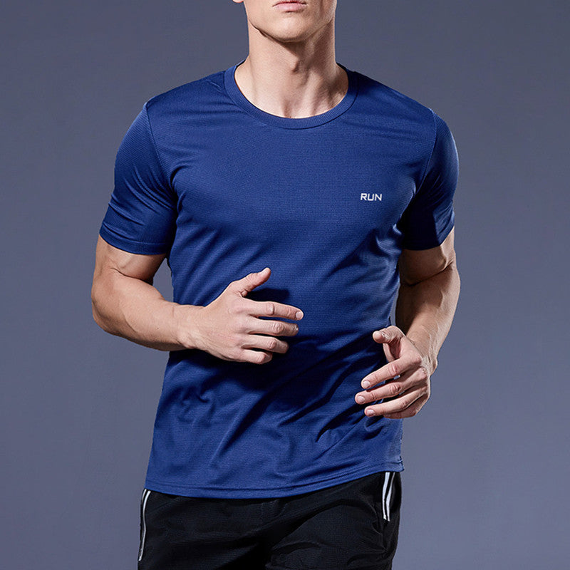 High Quality Polyester Men Running T Shirt Quick Dry Fitness Shirt