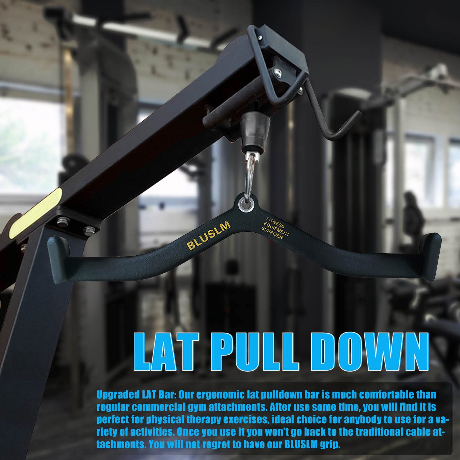 LAT Pull Down Fitness Handle Triceps Bicep Pully Cable Machine