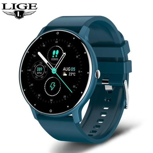 LIGE 2021 Smart watch Ladies Full touch Screen Sports Fitness watch