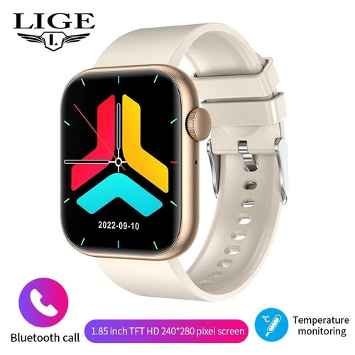 LIGE Smart Watch For Women Full Touch Screen Bluetooth Call Waterproof