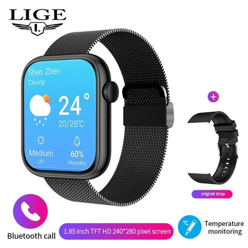 LIGE Smart Watch For Women Full Touch Screen Bluetooth Call Waterproof