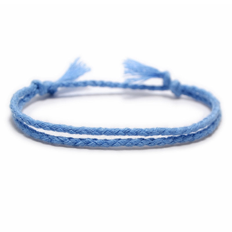 Meetvii Simple Woven Cotton Rope String Bracelet Pray Yoga Handmade