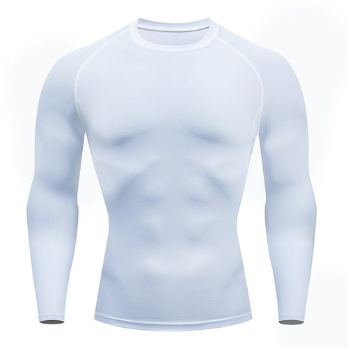 Men Compression Running T Shirt Fitness Tight Long Sleeve Sport tshirt