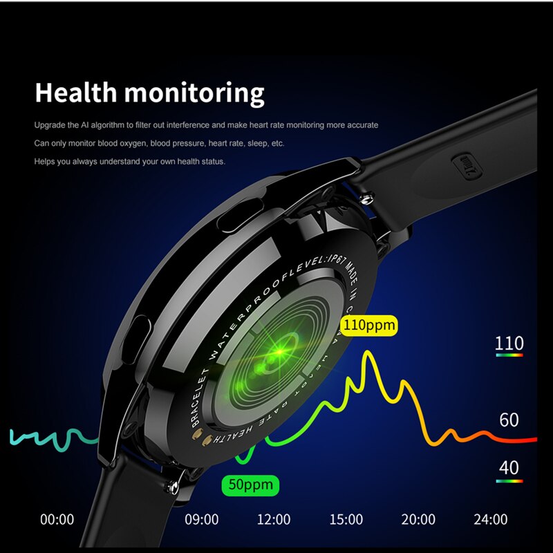Men Smart Watch Women Heart Rate Blood Pressure Monitoring Bluetooth