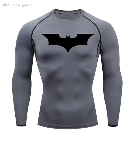 Mens T-shirt Long Sleeve Compression Shemd Sun Protection