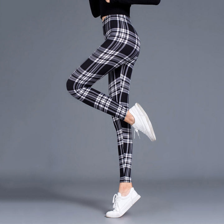 Plaid Leggings Women Sexy Pants Push Up Leggings Fashion Fitness