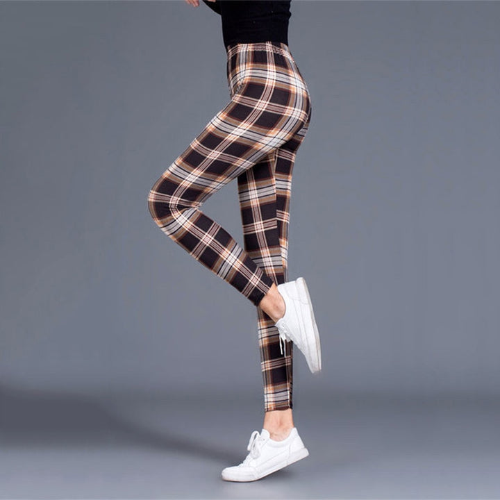 Plaid Leggings Women Sexy Pants Push Up Leggings Fashion Fitness