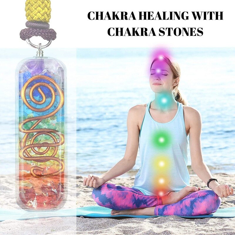 Retro Reiki Healing Energy Crystal Pendant Natural Stone For Yoga