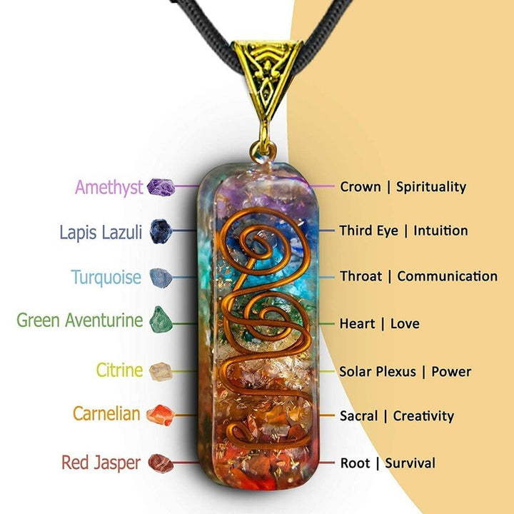 Retro Reiki Healing Energy Crystal Pendant Natural Stone For Yoga