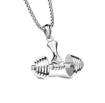 Bodybuilding Arm Muscle Man Statue Pendant Men's Sports Fitness Necklace Men's Gym Leisure Pendant Accessories Jewellery