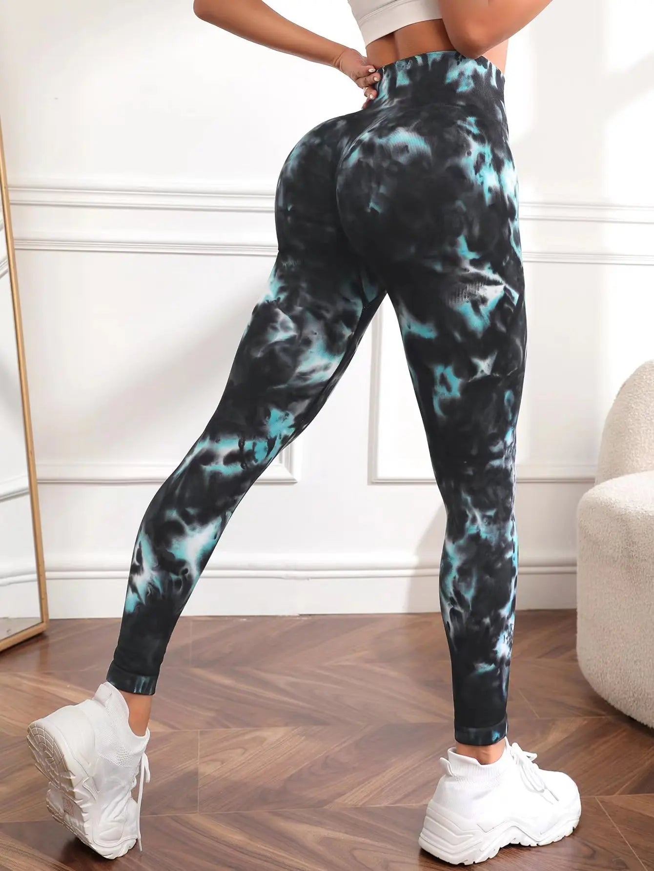 Tie Dye Seamless Leggings Women for Gym Yoga Pants Push Up Workout