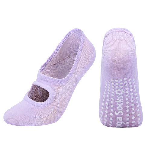 EU 35-42 Silicone Anti-Slip Backless Yoga Socks Women Pilate Socks