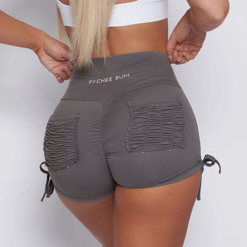 Pchee Bum Scrunched Pocket Scrunch Butt Shorts For Women Cycling