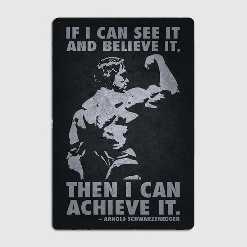 Gym Motivation High Quality Metal Fitness Poster for Gym Wall Decor