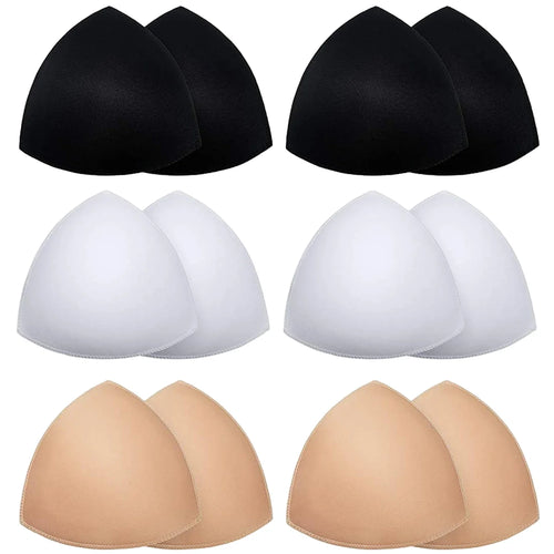 2/12pcs Bra Pads Soft Sponge Women's Triangle Bra Pad Sports Bra