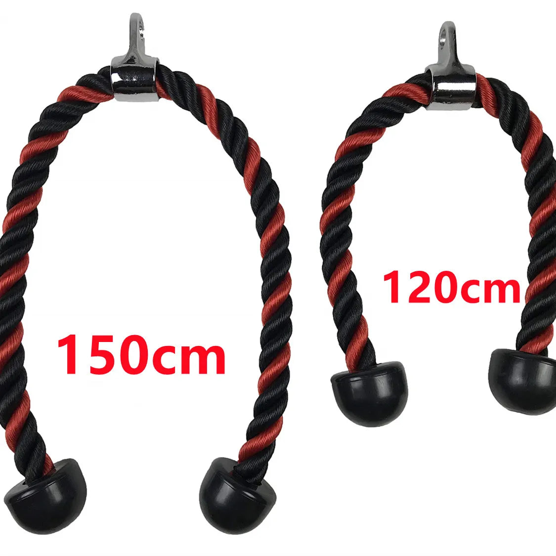 120/150cm Heavy Duty Tricep Rope Pull Down Fitness Cable Attachment