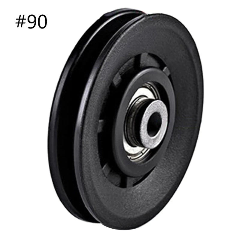 Nylon Bearing Pulley Wheel Round Black Wheel Cable Gym Fitness