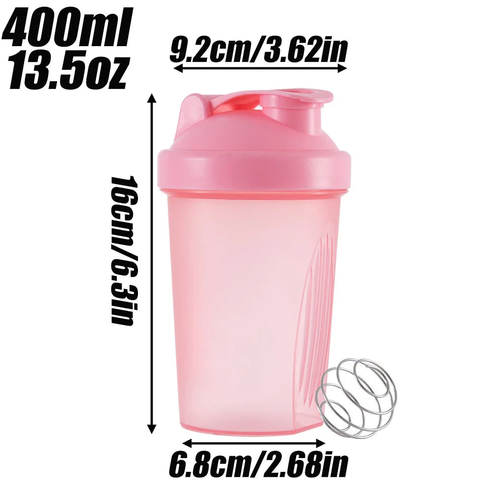 400ML Blender Shaker Bottle with Scale Protein Shakes Leakproof for Powder Workout Gym Sport Mixing Cup Water Bottle