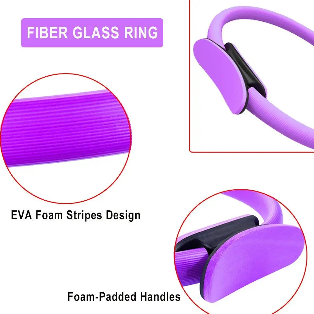 Yoga Fitness Ring Circle Pilates Women Girl Exercise Home Resistance Elasticity Yoga Gym Workout Pilates Ring Circle