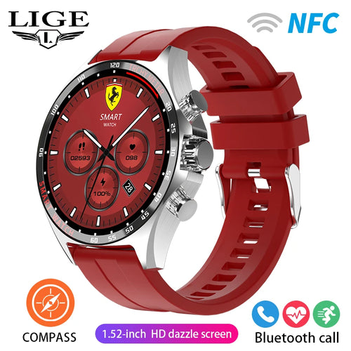 LIGE New Smart Watch 400mAh Outdoor Compass Positioning Men's Watch