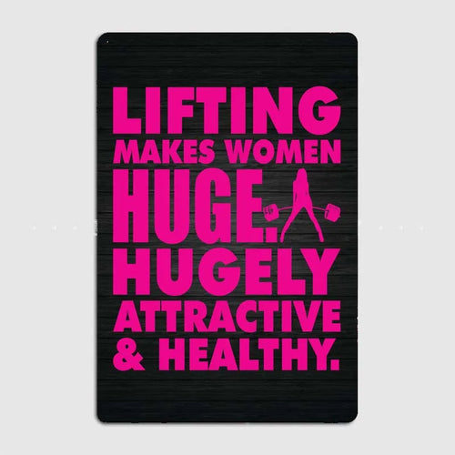 Gym Motivation High Quality Metal Fitness Poster for Gym Wall Decor