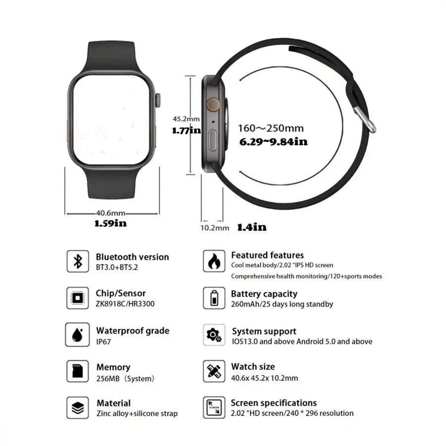 Smartwatch, Interest Alert View, Multiple App Alerts, Wireless