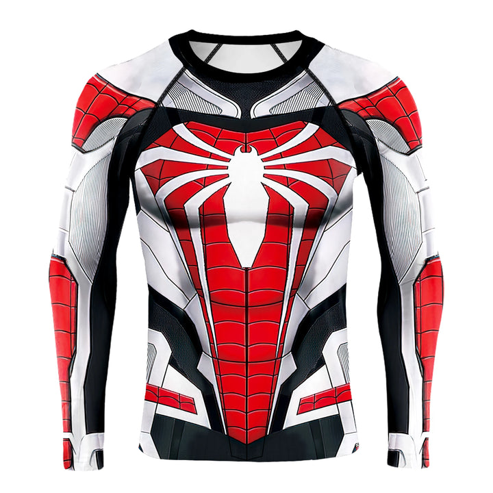 Compression Shirts for Men Long Sleeve Comics Spider Cosplay T-Shirt Superhero Top Elastic Fitness Sportwear Halloween Clothes