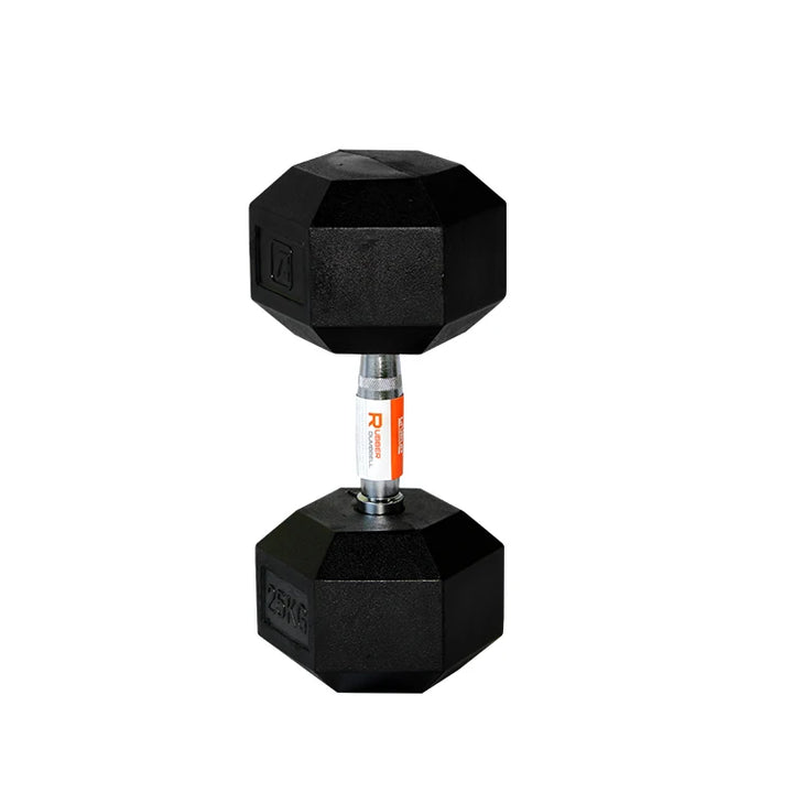 5kg 10kg 15kg 16kg  Multi weight Black Rubber Hex Dumbbells