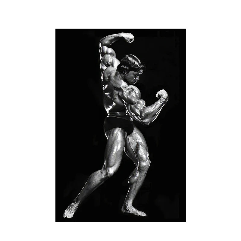 Muscular Man Bodybuilder Art Posters and Prints Canvas Painting Motivational Wall Art Pictures for Gym Living Room Home Decor