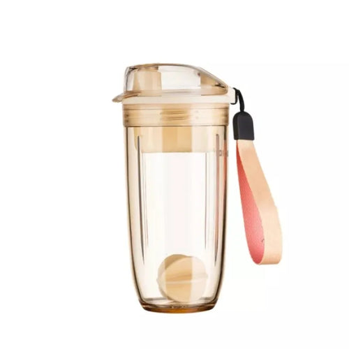 400ml Sport Shaker Bottle Plastic Water Bottle with Whisk Ball Lid Tea