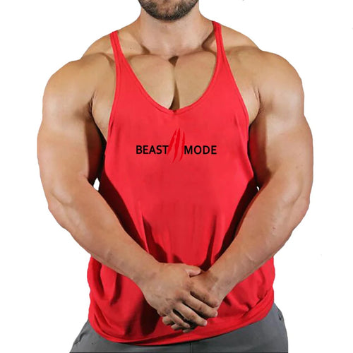 Brand Vest Muscle Fashion Gym Mens Back Tank Top Sleeveless Stringer