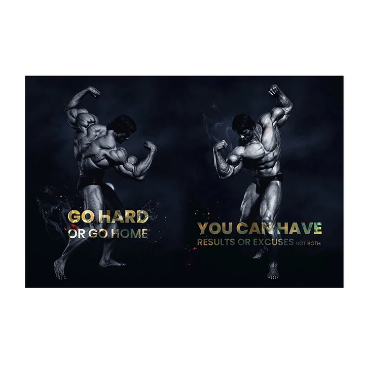 Muscular Man Bodybuilder Art Posters and Prints Canvas Painting Motivational Wall Art Pictures for Gym Living Room Home Decor