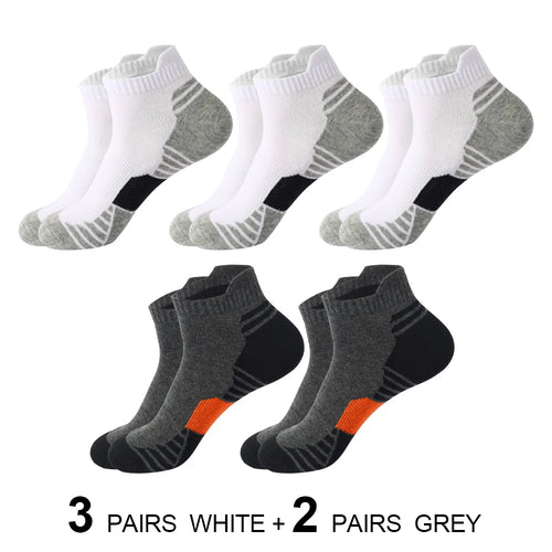 5 Pairs Sport Ankle Socks Men Running Low Cut Cotton Sock Outdoor