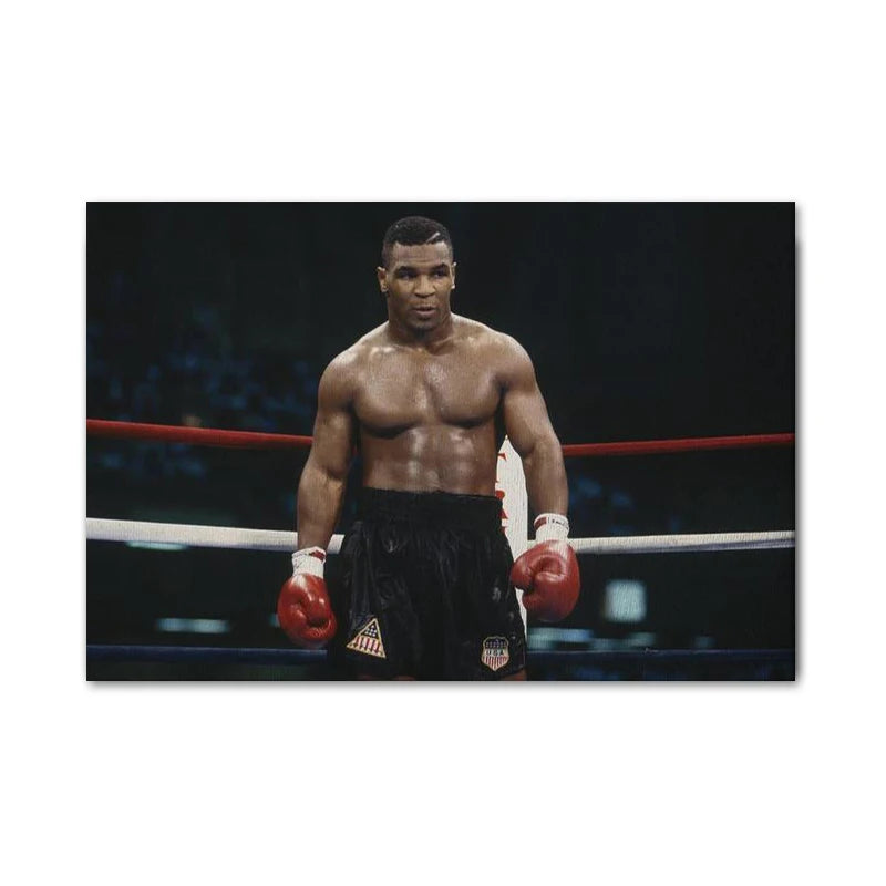 Boxing King Mike Tyson Motivational Quotes Canvas Painting Posters and Print Wall Art Picture for Living Room Home Decor Cuadros