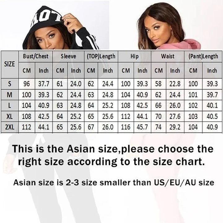 Hot Women's Fashion Tracksuit Striped Hoodies and Jogger Pants Ladies Daily Casual Clothes