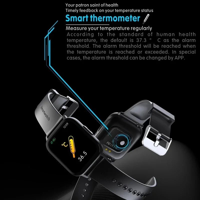 Xiaomi New 1.69 Inch Smart Watch Men Body Temperature Full Touch