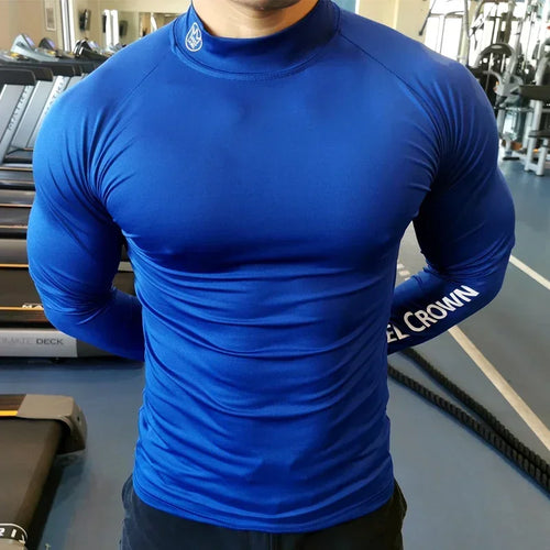 Fitness T-shirt Men Long Sleeve Training Shirts Running Compression