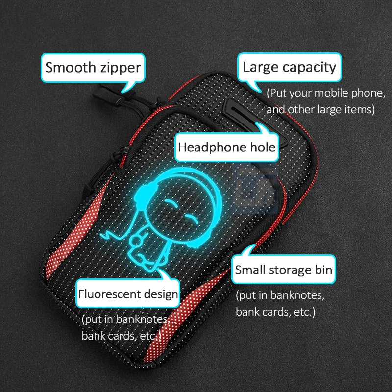 6.5‘’Universal Cell Phone Running Outdoor Sports Breathable Arm Bag