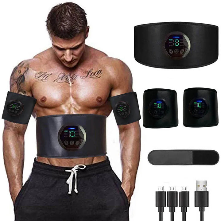 Muscle Stimulation Belt Electric ABS Stimulator Trainer EMS  Abdominal Exerciser Toning Belts Fitness Training Gym Workout