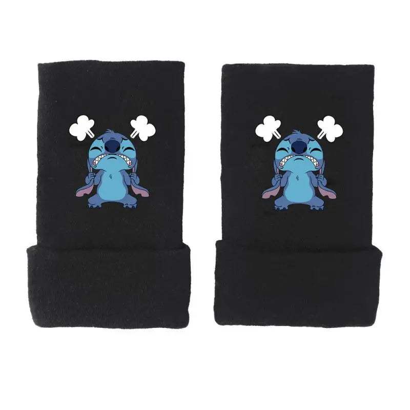 Stitch Gloves Star Baby Anime Peripheral Half Finger Gloves