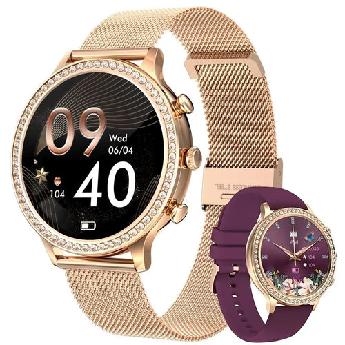 LIGE Fashion Smart Watch For Lady Bluetooth Call Blood Pressure DIY