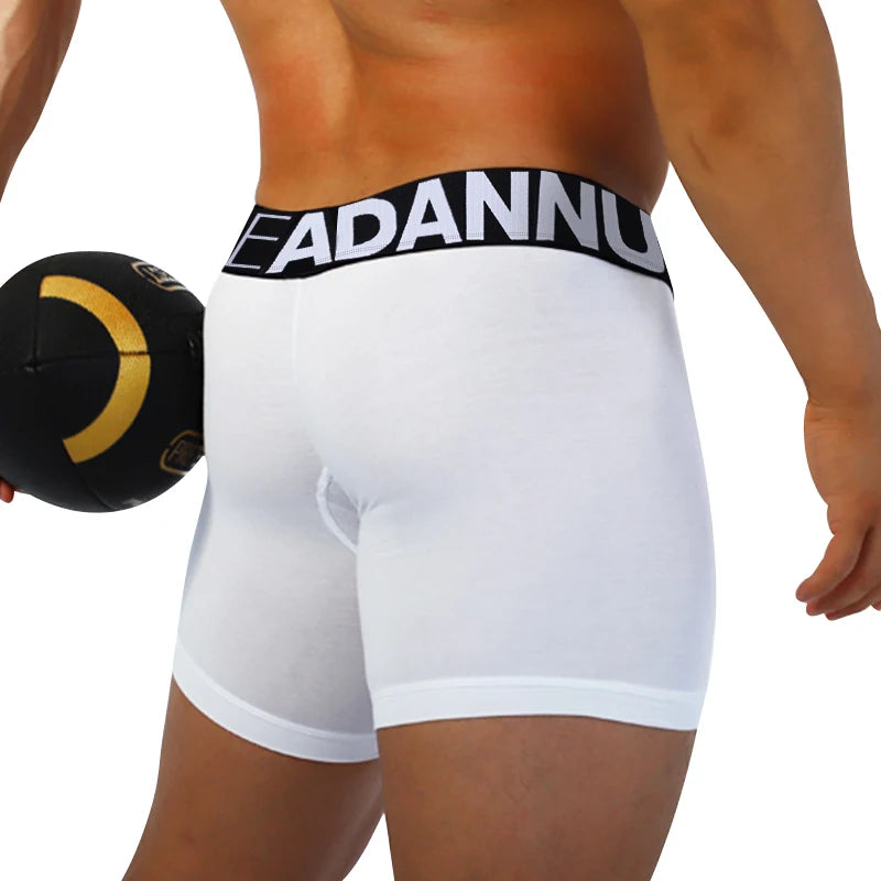 Long Boxers Sexy Men Underpants Boxer Cotton Slim Mens Underwear