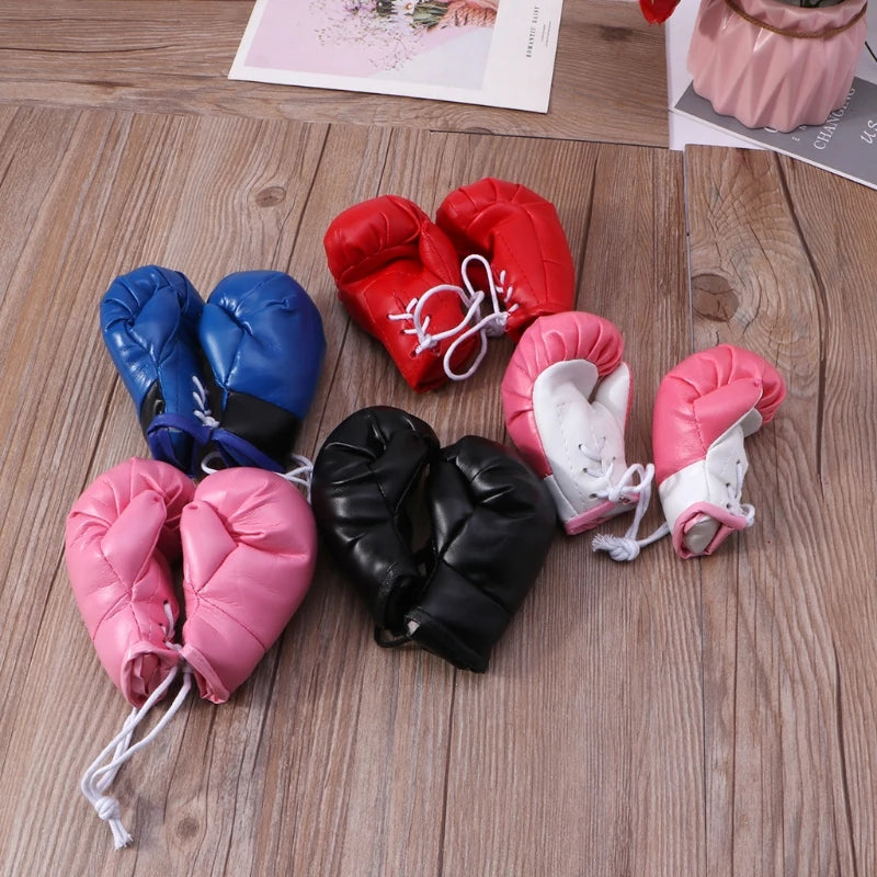 Mini Boxing Gloves Miniature Punching Gloves Car Hanging Pendant