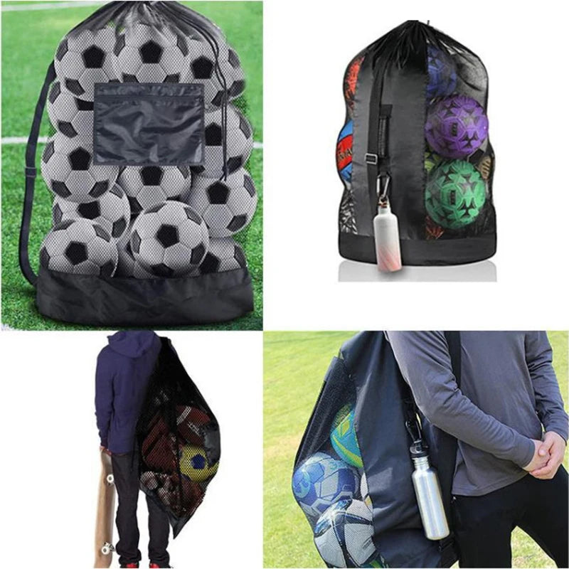 Mesh Soccer Ball Bag Extra Large Drawstring Basketball Storage Bag