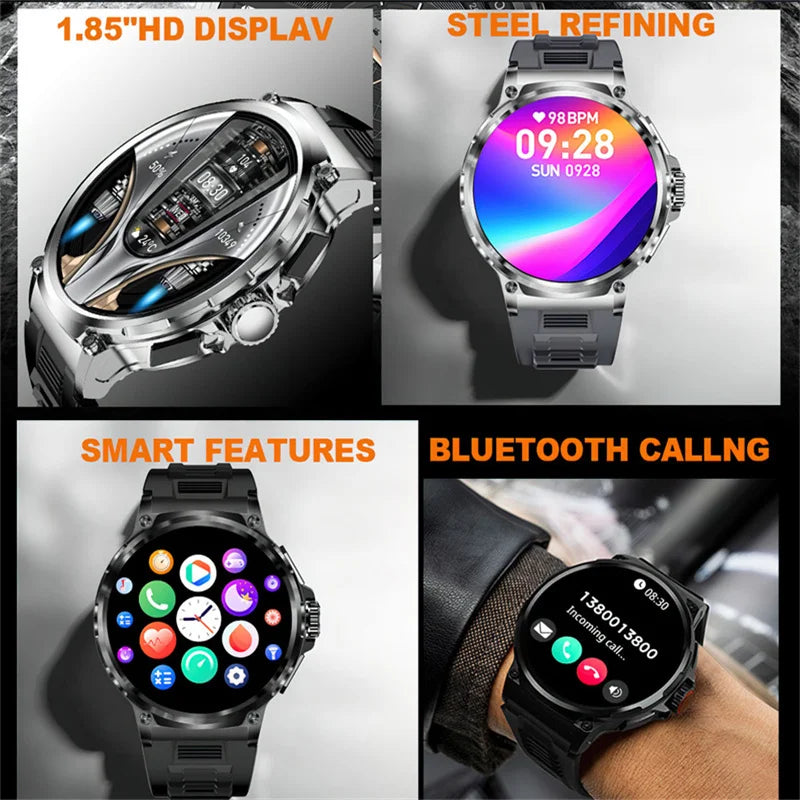 New 1.85-inch ultra HD smartwatch, GPS track, HD Bluetooth call; 710