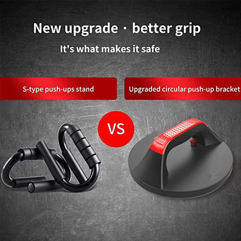 2pcs Push Up Rack Round-Shaped Push-Ups Stands Hand Grip Chest